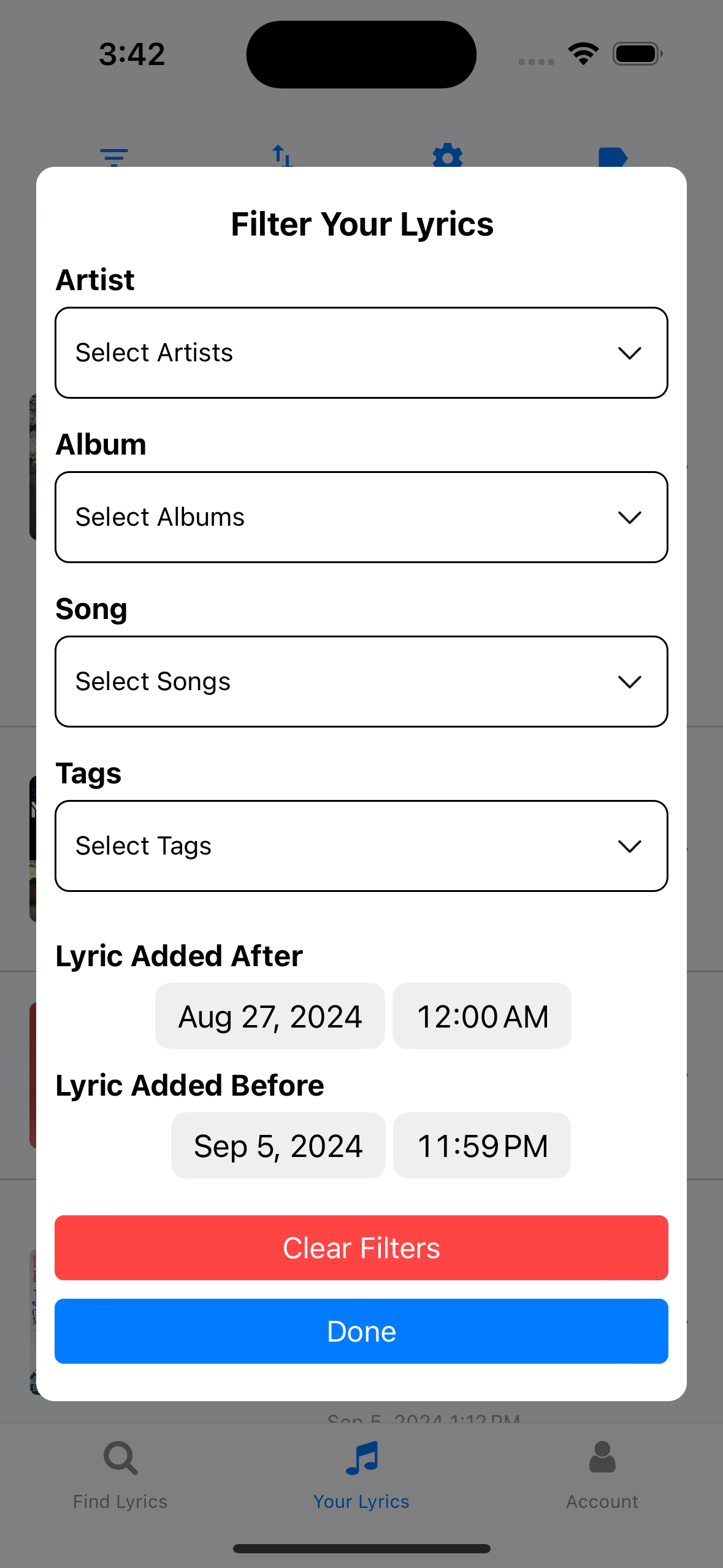 Tagging and Filtering